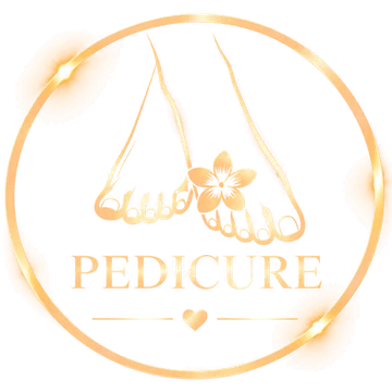 Gold pedicure icon Beauty by Ana