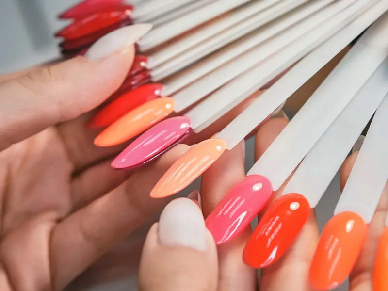 Colour palette of artificial nail tips for extensions Beauty by Ana St Albans